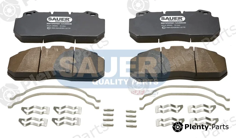 Sauer S0572909000 — Brake Pad Set, disc brake SAUER QUALITY PARTS® is a brand of SAF-HOLLAND Group