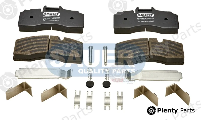 Sauer S0572922700 — Brake Pad Set, disc brake SAUER QUALITY PARTS® is a brand of SAF-HOLLAND Group