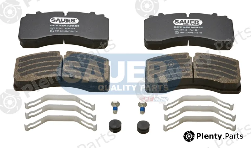 Sauer S0572916200 — Brake Pad Set, disc brake SAUER QUALITY PARTS® is a brand of SAF-HOLLAND Group