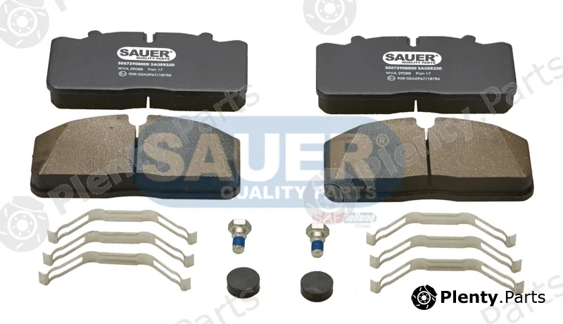 Sauer S0572908800 — Brake Pad Set, disc brake SAUER QUALITY PARTS® is a brand of SAF-HOLLAND Group