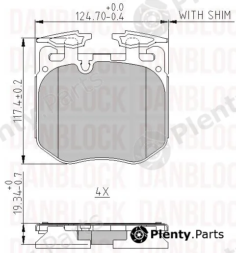 Danblock DB511358 — Brake Pad Set, disc brake