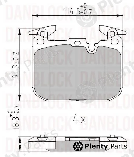 Danblock DB511420 — Brake Pad Set, disc brake