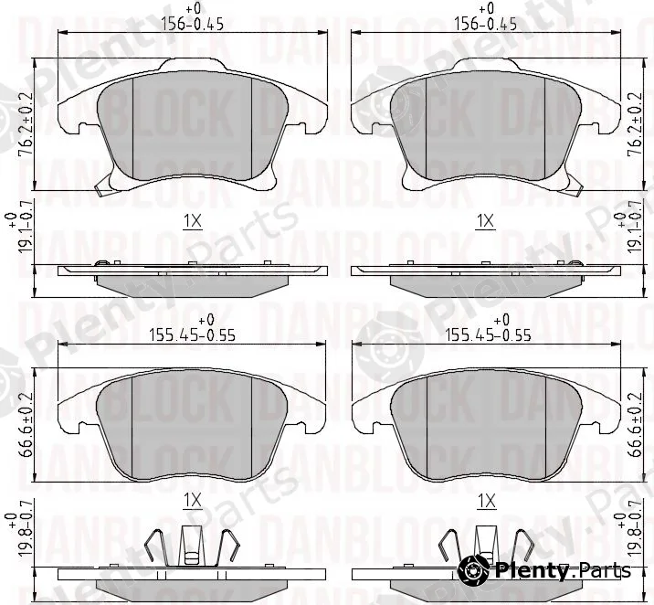 Danblock DB511271 — Brake Pad Set, disc brake