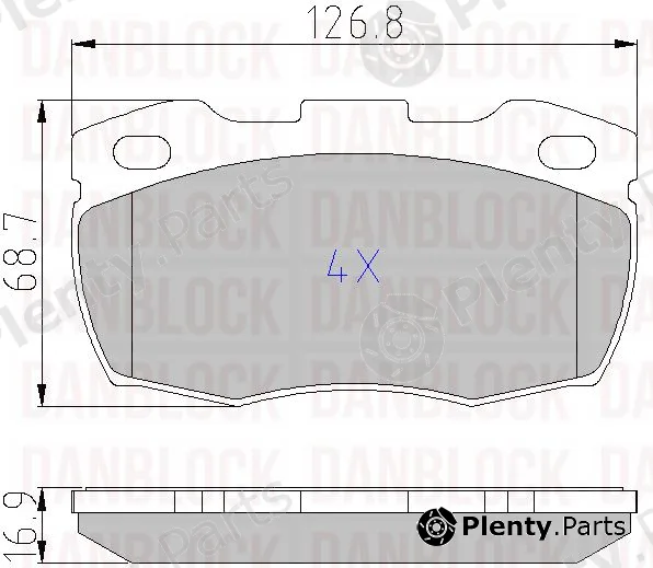 Danblock DB510260 — Brake Pad Set, disc brake