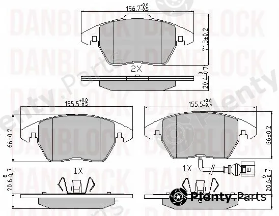 Danblock DB510222 — Brake Pad Set, disc brake
