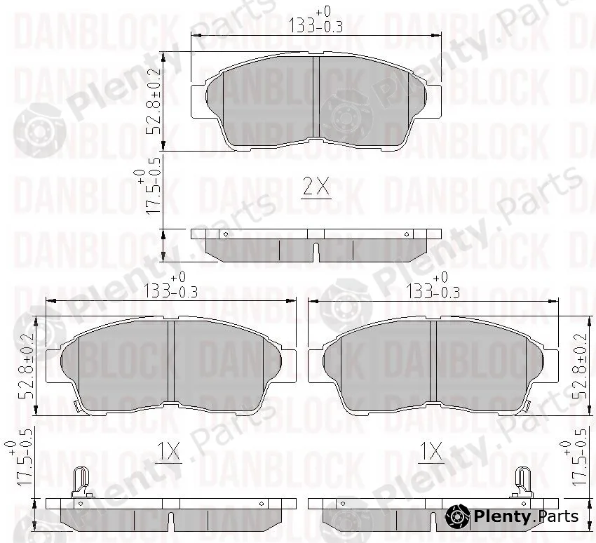Danblock DB510145 — Brake Pad Set, disc brake
