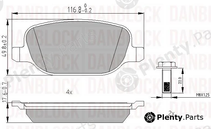 Danblock DB510891 — Brake Pad Set, disc brake