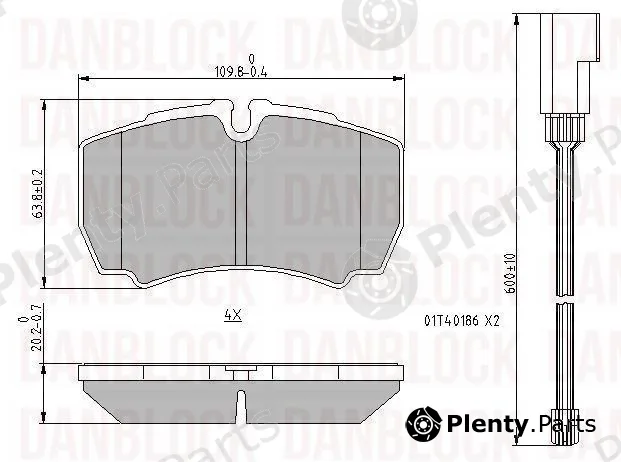Danblock DB510933 — Brake Pad Set, disc brake