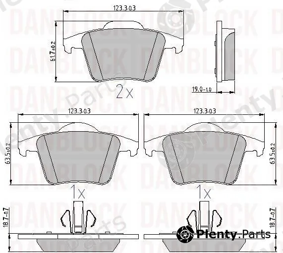 Danblock DB510400 — Brake Pad Set, disc brake