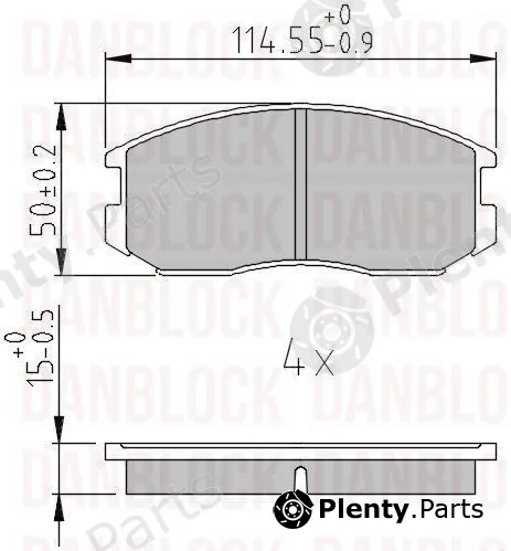 Danblock DB510094 — Brake Pad Set, disc brake
