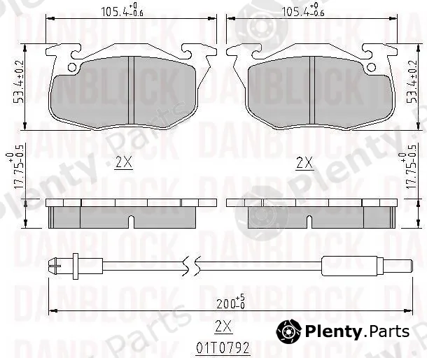 Danblock DB510187 — Brake Pad Set, disc brake