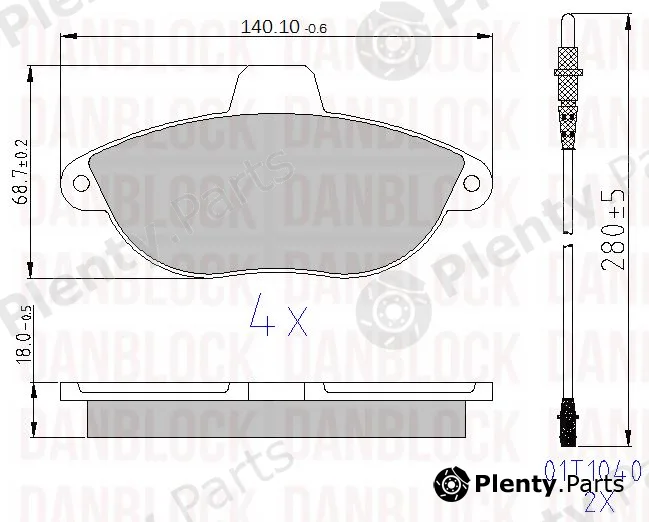 Danblock DB510438 — Brake Pad Set, disc brake
