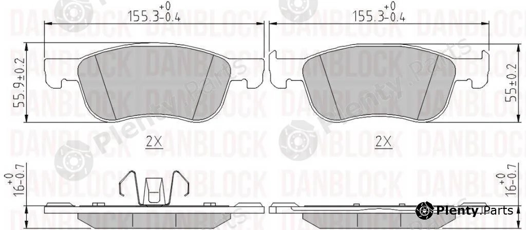 Danblock DB511446 — Brake Pad Set, disc brake