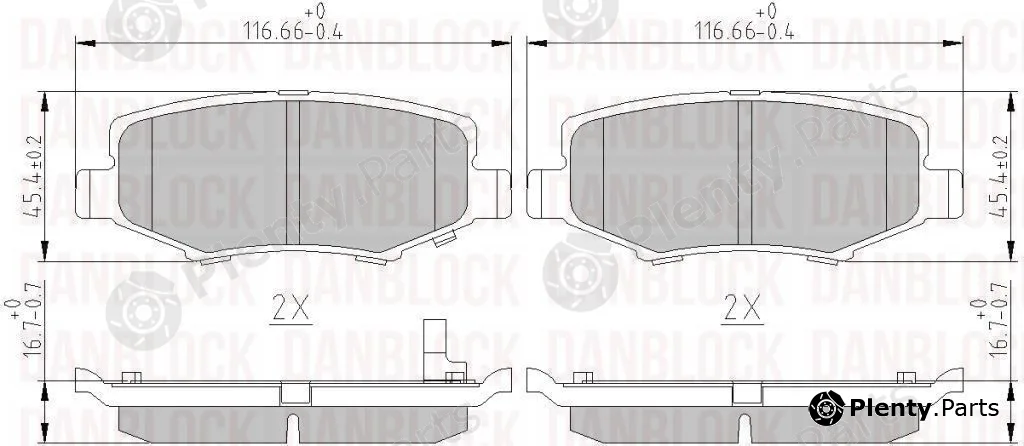 Danblock DB511154 — Brake Pad Set, disc brake