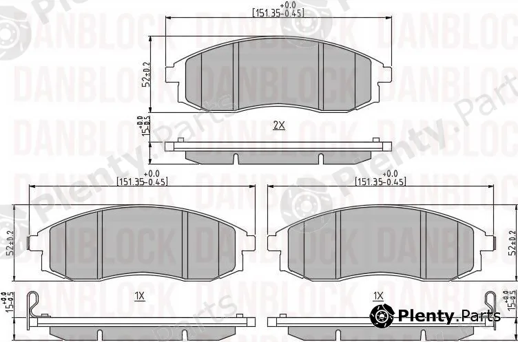 Danblock DB510552 — Brake Pad Set, disc brake