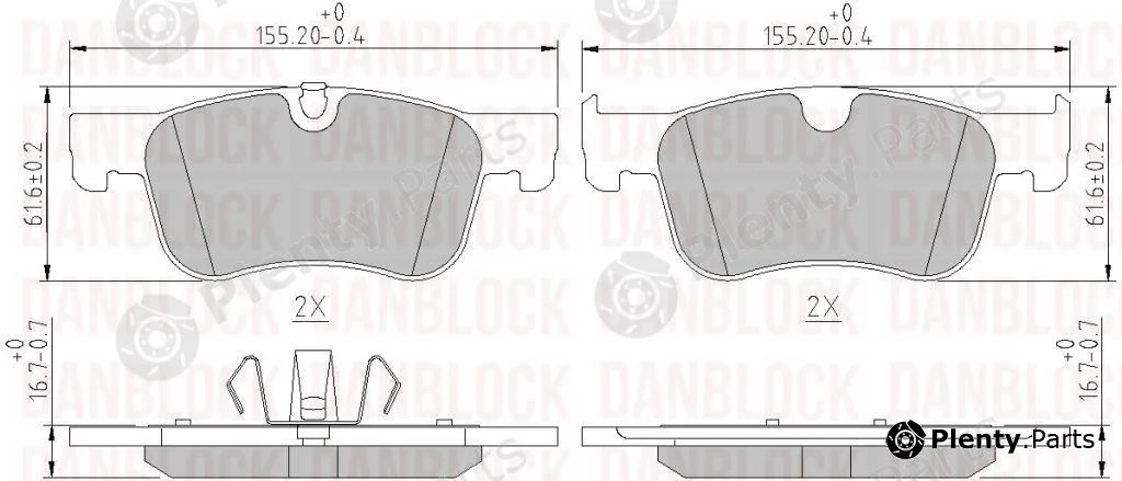 Danblock DB511170 — Brake Pad Set, disc brake