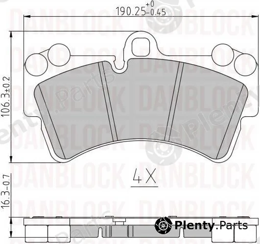 Danblock DB510579 — Brake Pad Set, disc brake