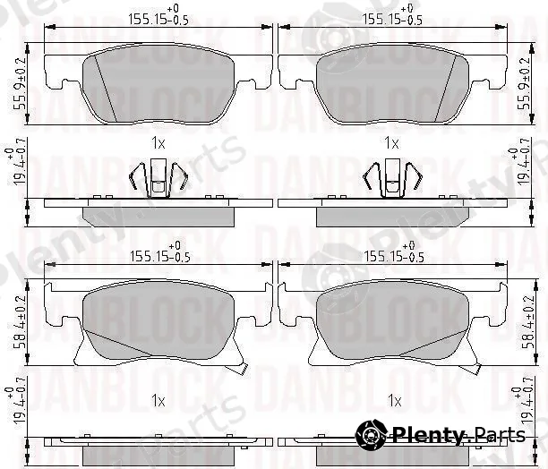 Danblock DB511324 — Brake Pad Set, disc brake
