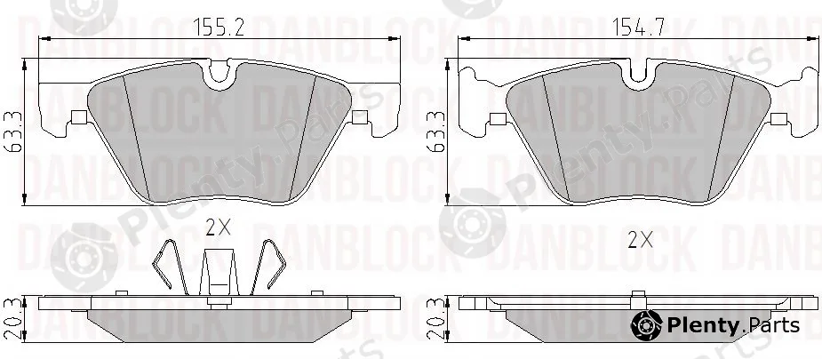 Danblock DB510507 — Brake Pad Set, disc brake
