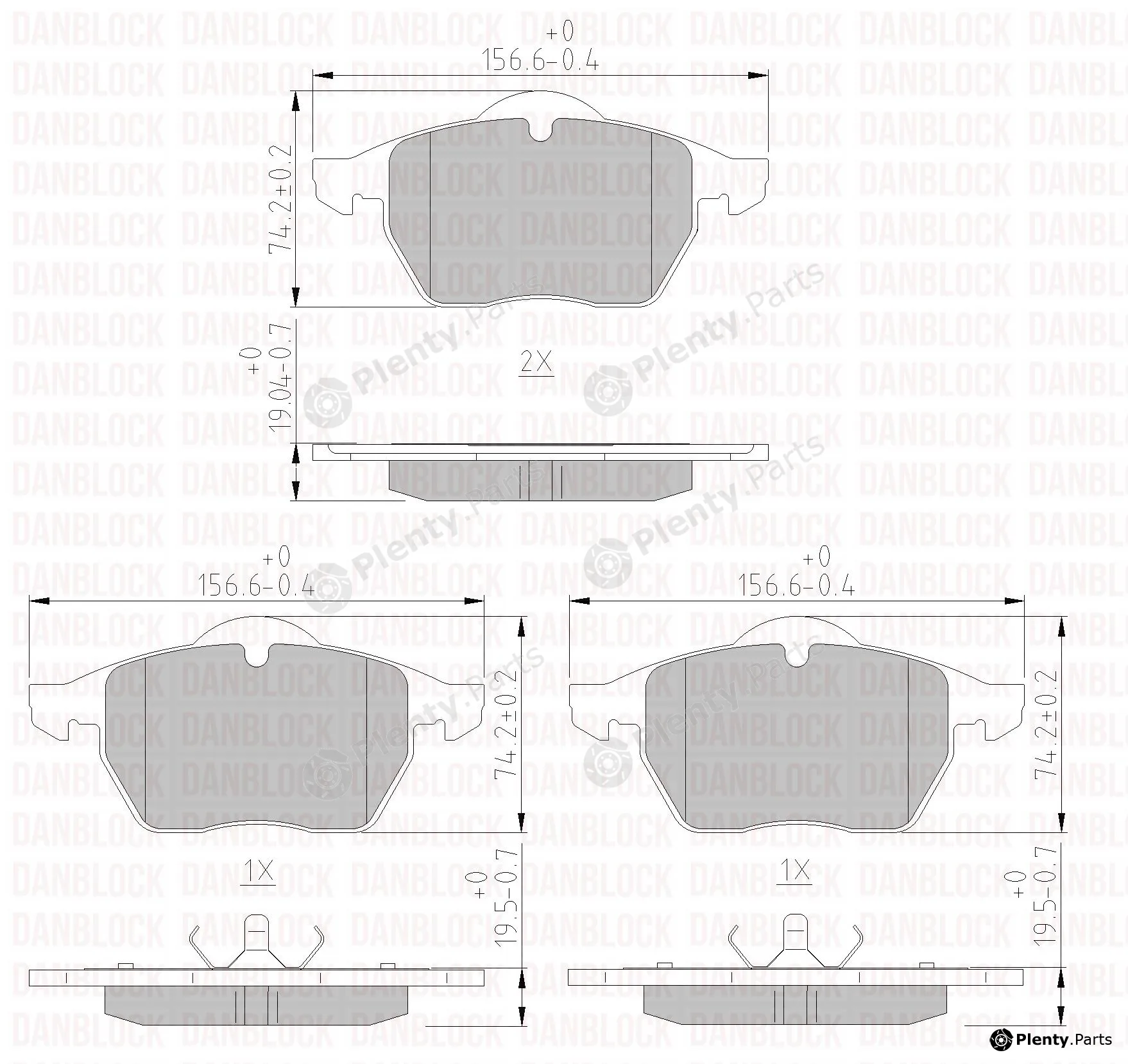 Danblock DB510263 — Brake Pad Set, disc brake