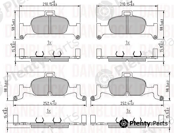 Danblock DB511328 — Brake Pad Set, disc brake