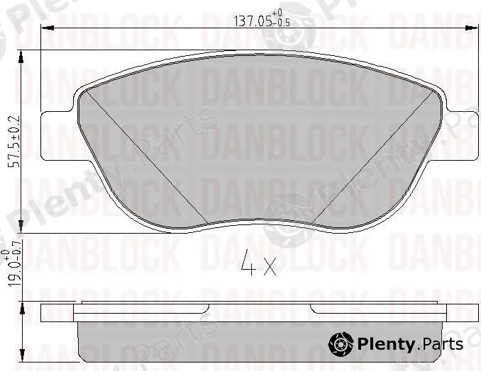 Danblock DB510961 — Brake Pad Set, disc brake