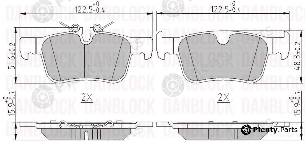 Danblock DB511361 — Brake Pad Set, disc brake
