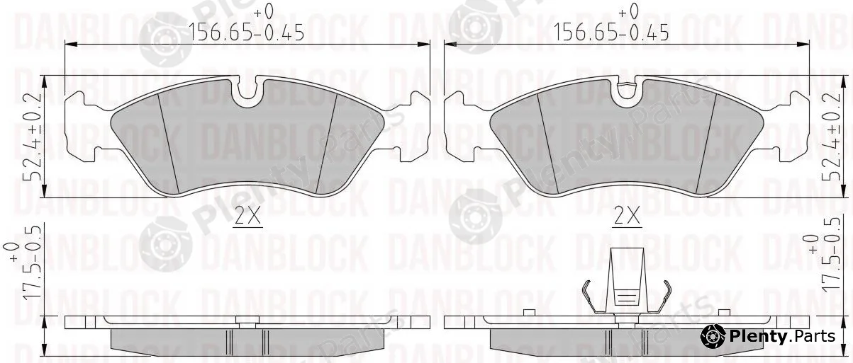 Danblock DB510058 — Brake Pad Set, disc brake