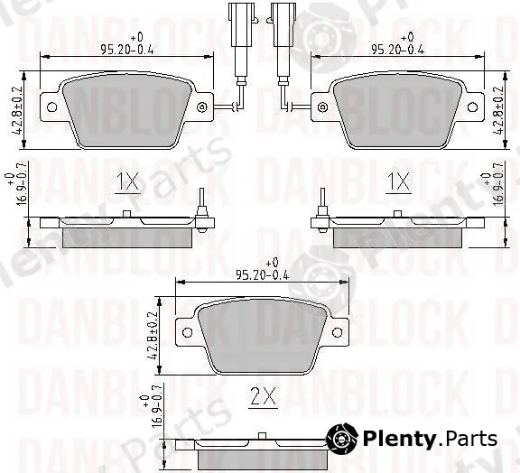 Danblock DB510900 — Brake Pad Set, disc brake