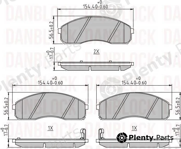 Danblock DB510827 — Brake Pad Set, disc brake
