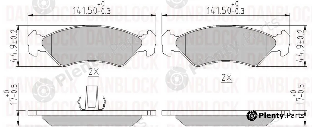 Danblock DB510281 — Brake Pad Set, disc brake