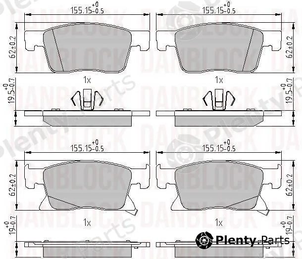 Danblock DB511323 — Brake Pad Set, disc brake