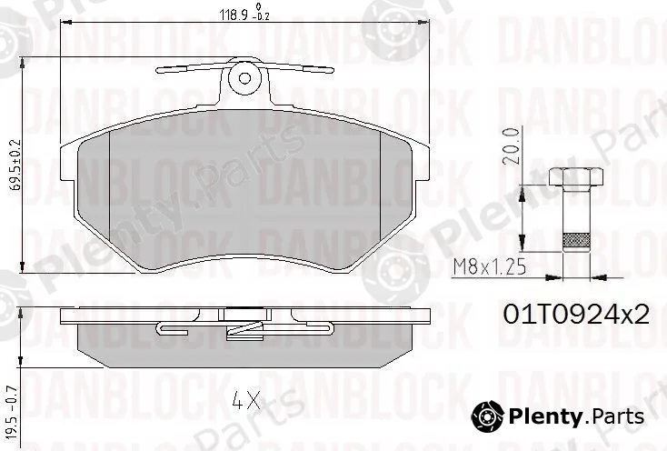 Danblock DB510159 — Brake Pad Set, disc brake