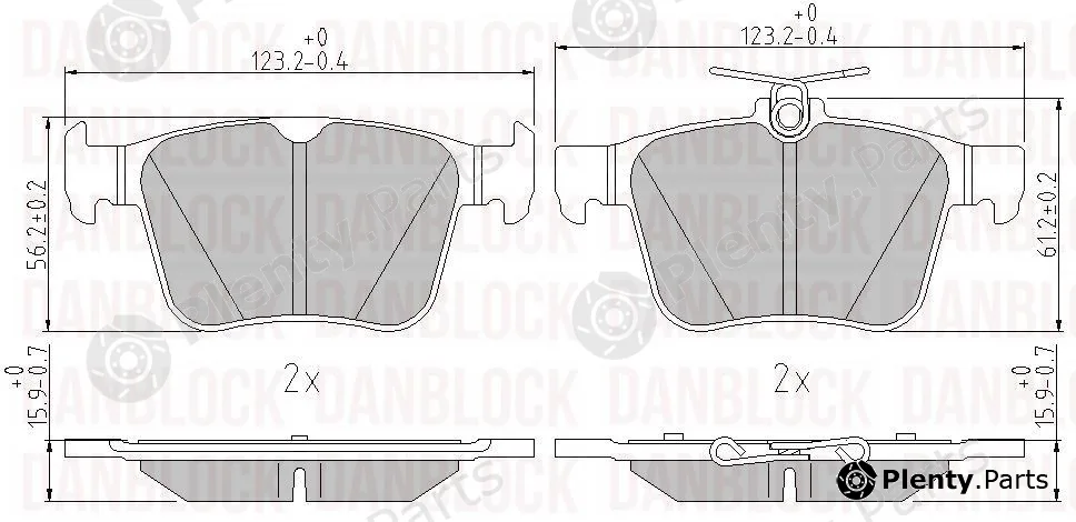 Danblock DB511120 — Brake Pad Set, disc brake
