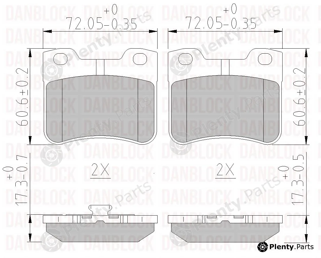 Danblock DB510431 — Brake Pad Set, disc brake