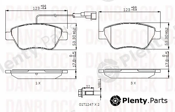 Danblock DB510409 — Brake Pad Set, disc brake