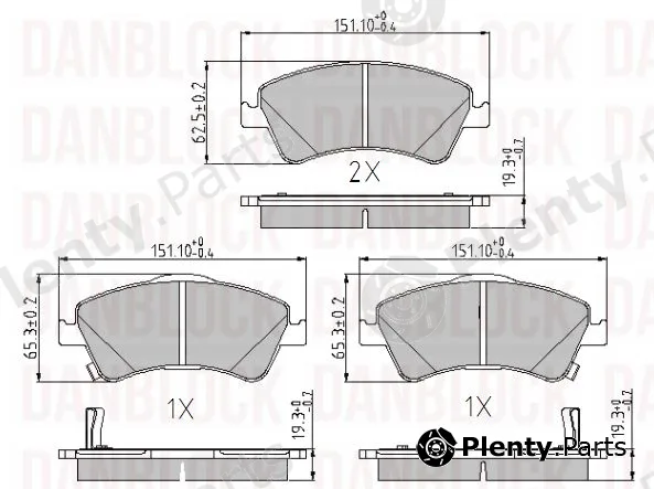 Danblock DB510608 — Brake Pad Set, disc brake