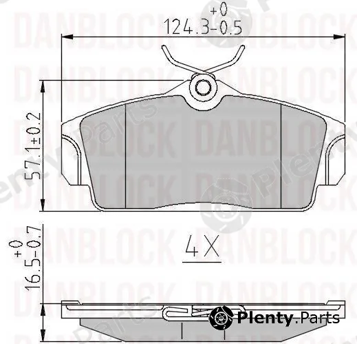 Danblock DB510826 — Brake Pad Set, disc brake