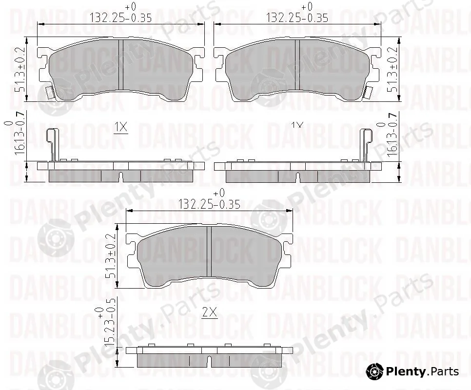 Danblock DB510093 — Brake Pad Set, disc brake