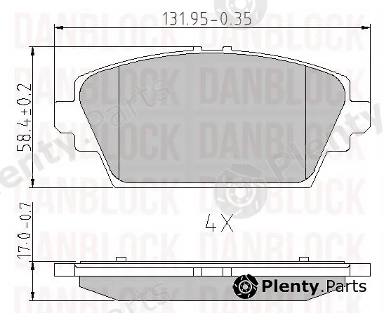 Danblock DB510232 — Brake Pad Set, disc brake
