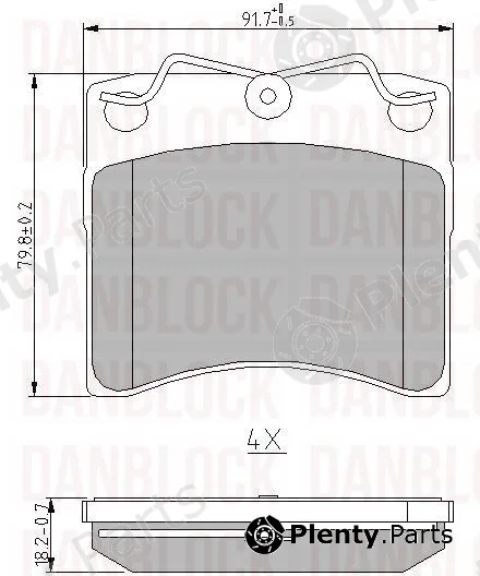 Danblock DB511021 — Brake Pad Set, disc brake
