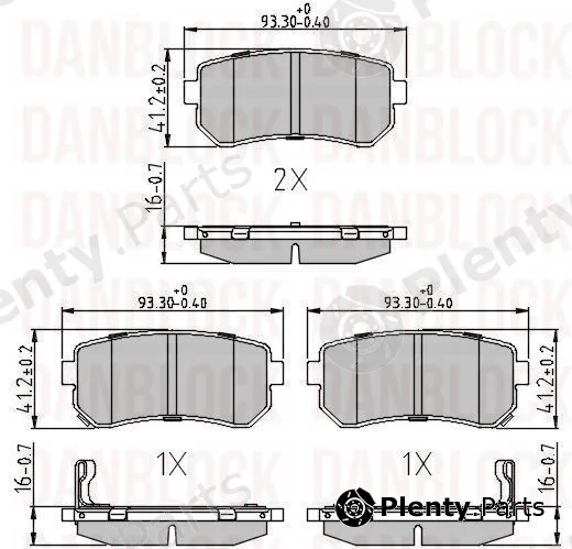 Danblock DB510538 — Brake Pad Set, disc brake