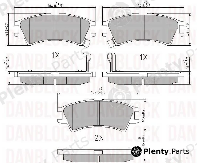Danblock DB511043 — Brake Pad Set, disc brake
