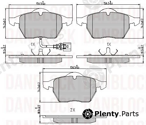 Danblock DB510402 — Brake Pad Set, disc brake