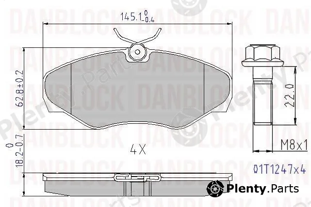 Danblock DB510403 — Brake Pad Set, disc brake