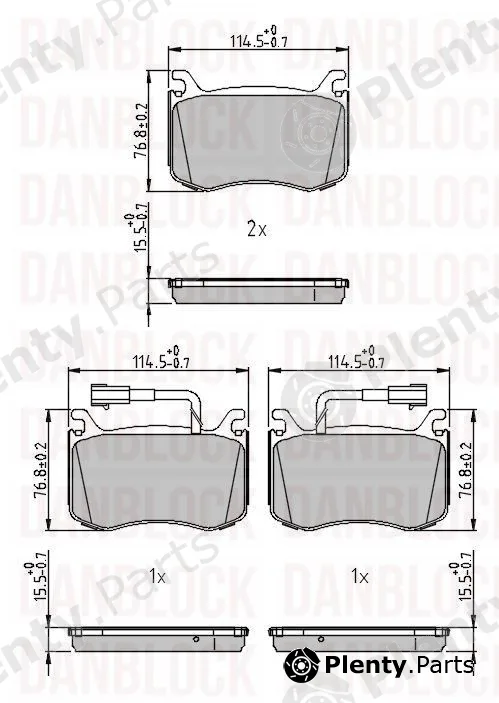 Danblock DB511417 — Brake Pad Set, disc brake