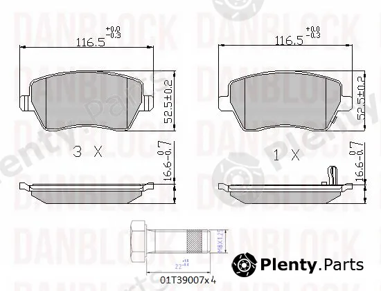 Danblock DB510503 — Brake Pad Set, disc brake