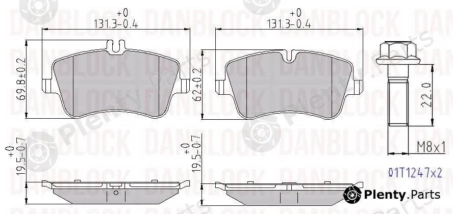 Danblock DB510395 — Brake Pad Set, disc brake