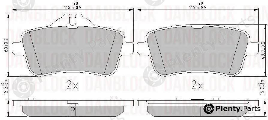Danblock DB511053 — Brake Pad Set, disc brake