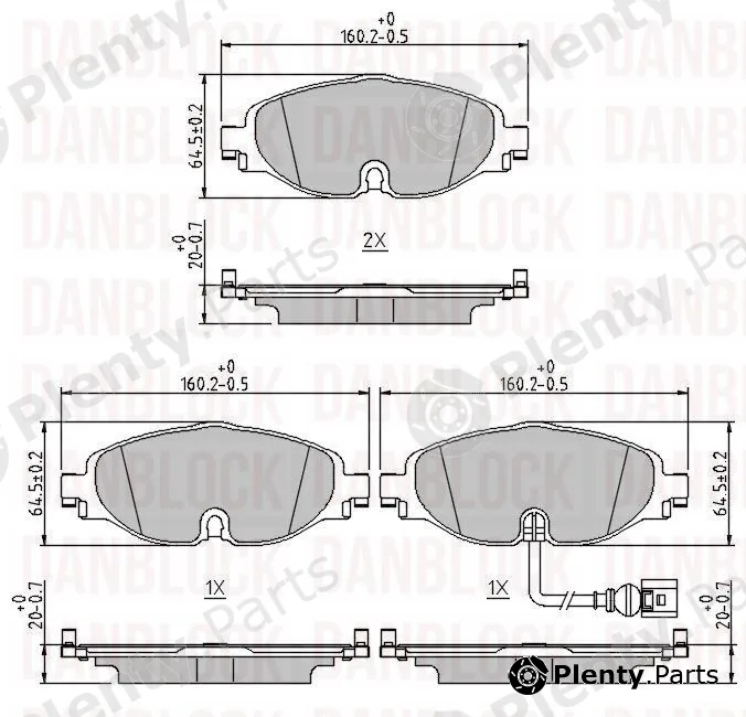 Danblock DB511142 — Brake Pad Set, disc brake